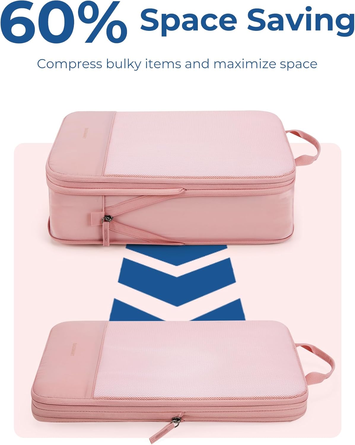 Hanging Compression Packing Cubes, 6 Set Large Suitcase Organizer Bags Set, Cruise Travel Essentials for Women - Image 5